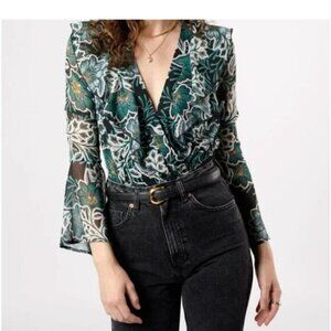 Band Of The Free Bonnie Emerald Longsleeve Bodysuit